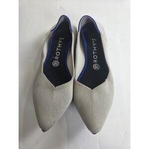 Rothy’s The Point Birdseye Women’s Size 9 Light Grey Flax Comfort Flats Shoes
